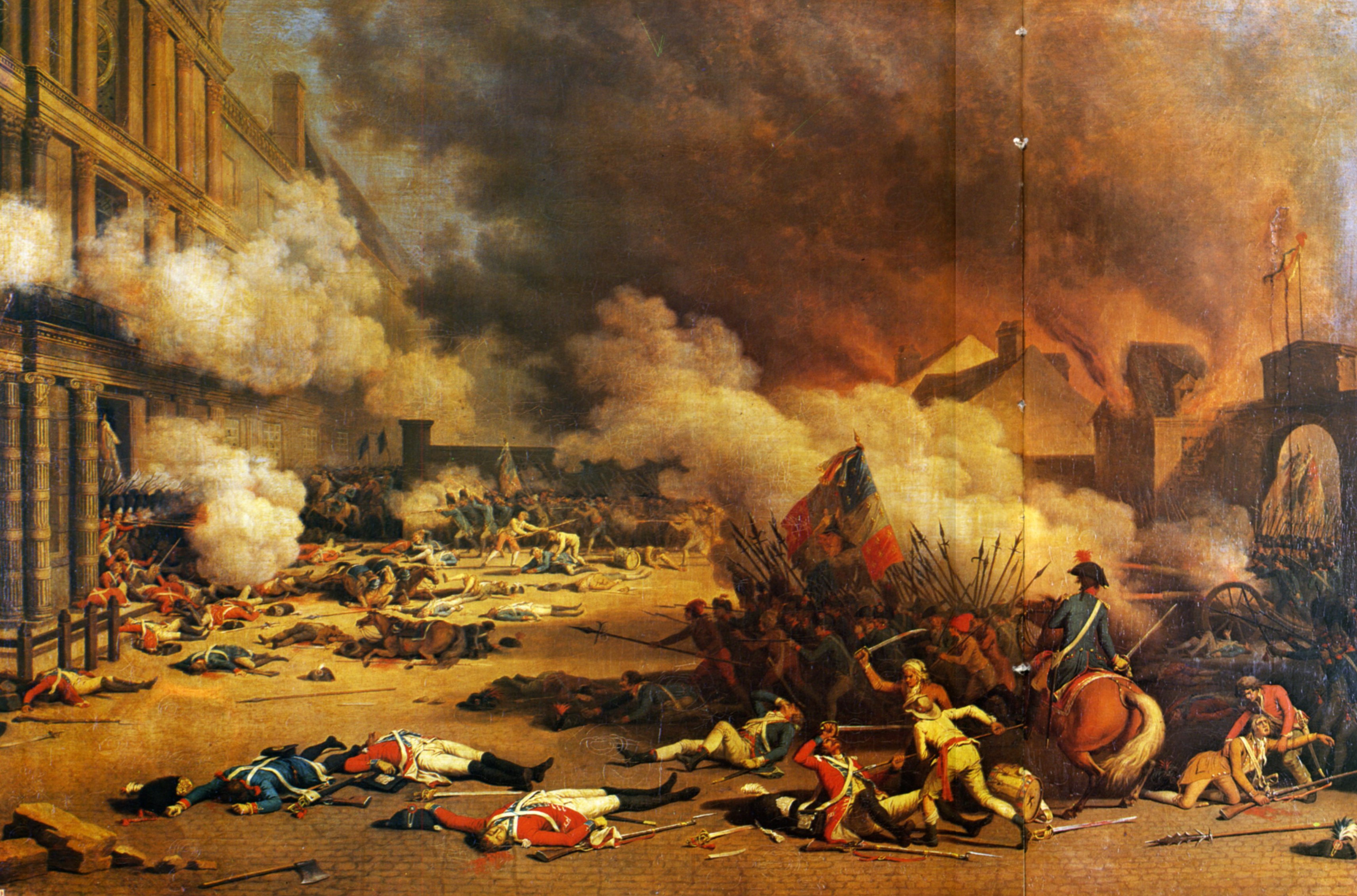 Iconographie De La Revolution Francaise 1789-1799 - 1792 08 10 La prise des Tuileries par J. Bertaux.jpg