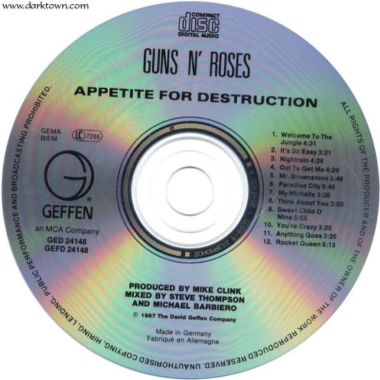 Guns N Roses - Appetite For Destruction - CD.jpg