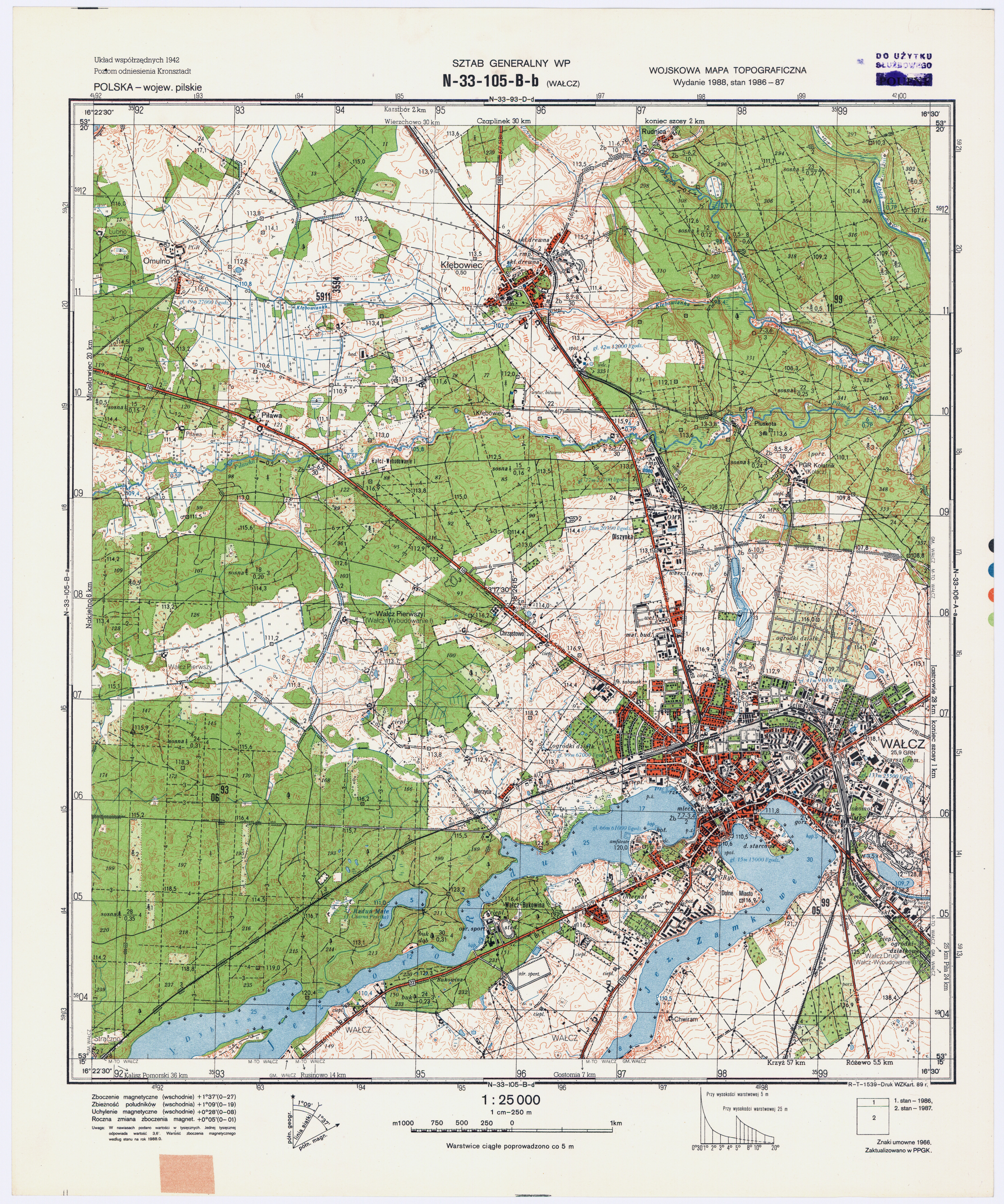 Mapy topograficzne LWP 1_25 000 - N-33-105-B-b_WALCZ_1989 2.jpg