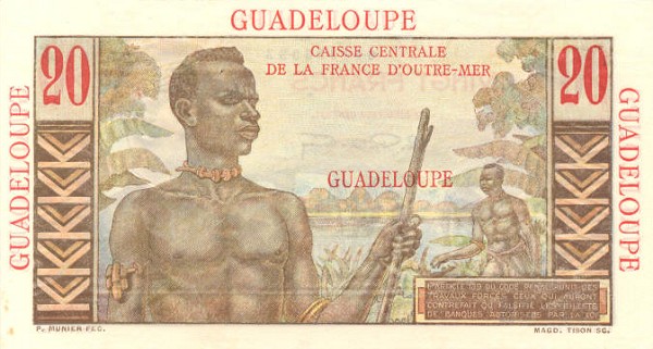 Banknoty Guadelupe - GuadeloupeP33-20Francs-1947-49-donatedms_b.jpg