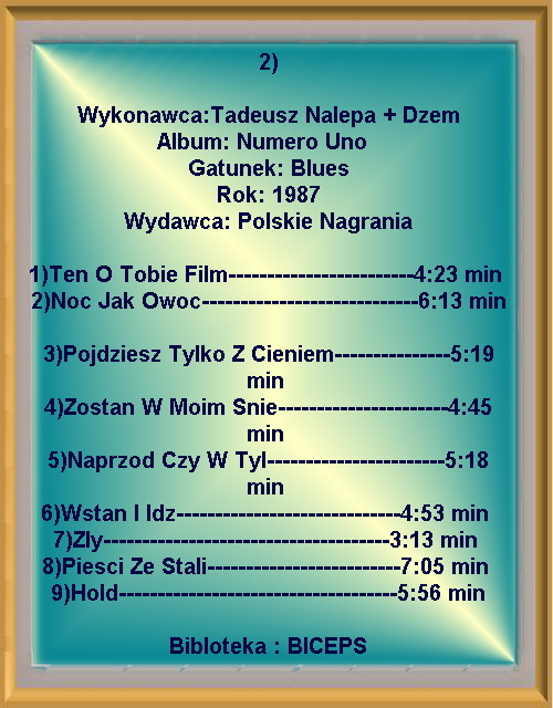 Tadeusz Nalepa -2-Numero Uno - 1987 - 2-Opis Albumu-Numero Uno.jpg