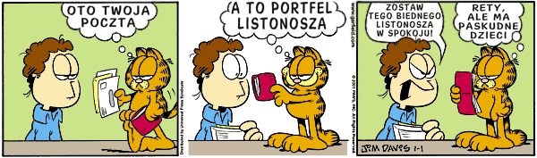 Garfield - komiksy - listonosz.gif