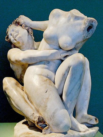 Starożytna Grecja, rzeźba i rzeźbiarze, obrazy - Grehell-Satyr-Nimfaymph_MuzemKapitol1.jpg