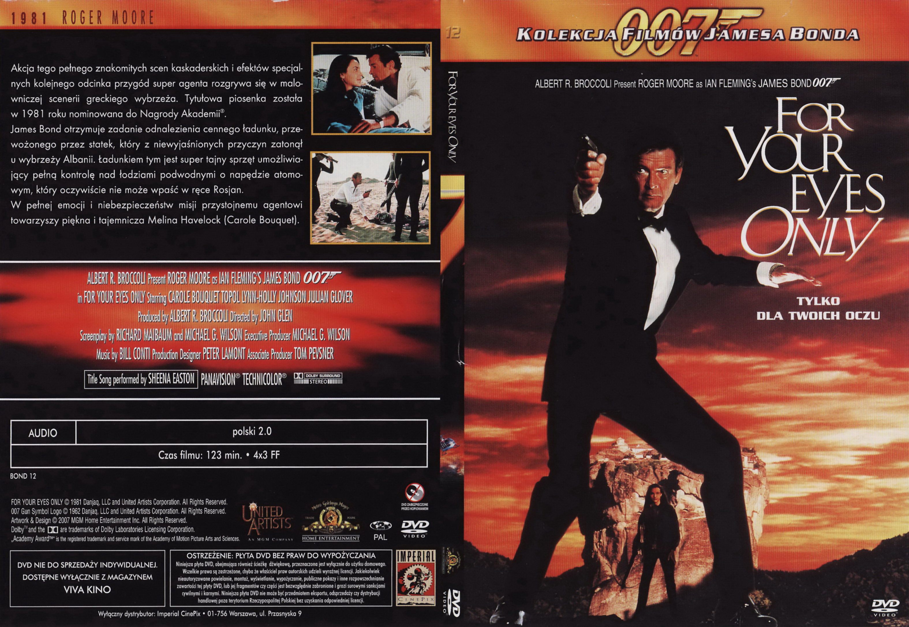 James Bond - 007 Comple... - James Bond D 007-12 Tylko dla Twoich oczu - For Your Eyes Only 1981.06.24 DVD PL.jpg