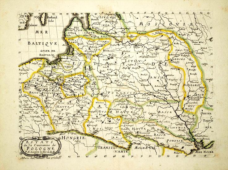 STARE mapy Polski - 1683 Nicolas_Sanson_Estats_de_la_Couronne_de_Pologne_1683.jpg