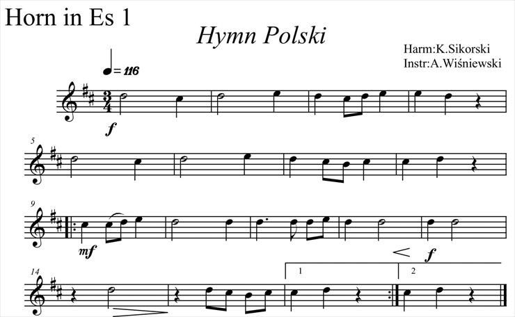 Hymn RP - ins. Wiśniewski F- dur - Finale 2005 - Hymn Polski.partytura - 013 Horn in Es 1.jpg