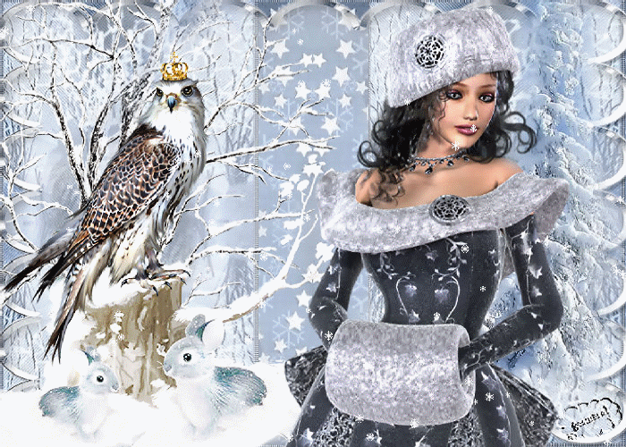 Zimowe - Z królewskim ptakiem.gif
