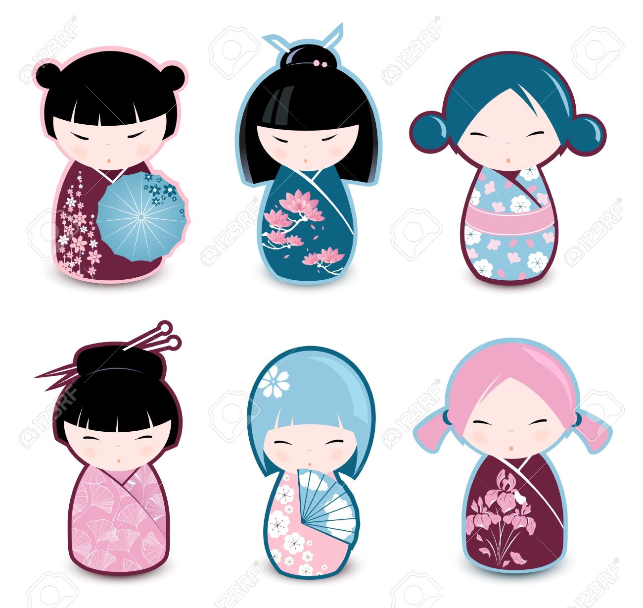 Japonia - 9624743-Kokeshi-dolls--Stock-Vector-japanese-pattern-doll.jpg