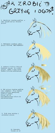 Jak rysować konie - Jak narysować grzywę i ogon.png