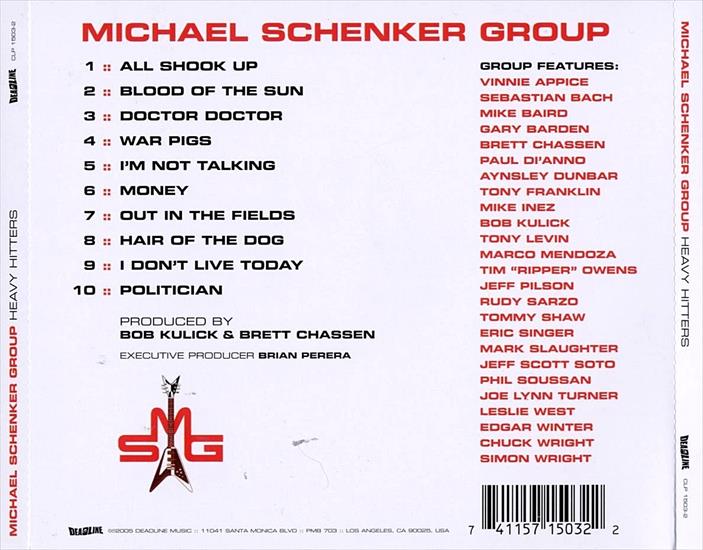 Michael Schenker Group - 2005  Heavy Hitters lucek583 - Album  Michael Schenker Group - Heavy Hitters back.jpg