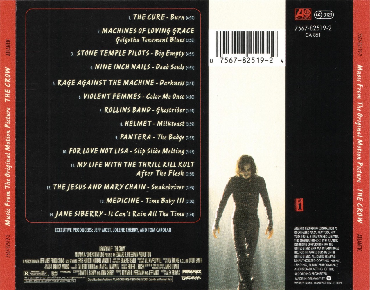 Kruk - The Crow Soundtrack OST - Trasera.jpg