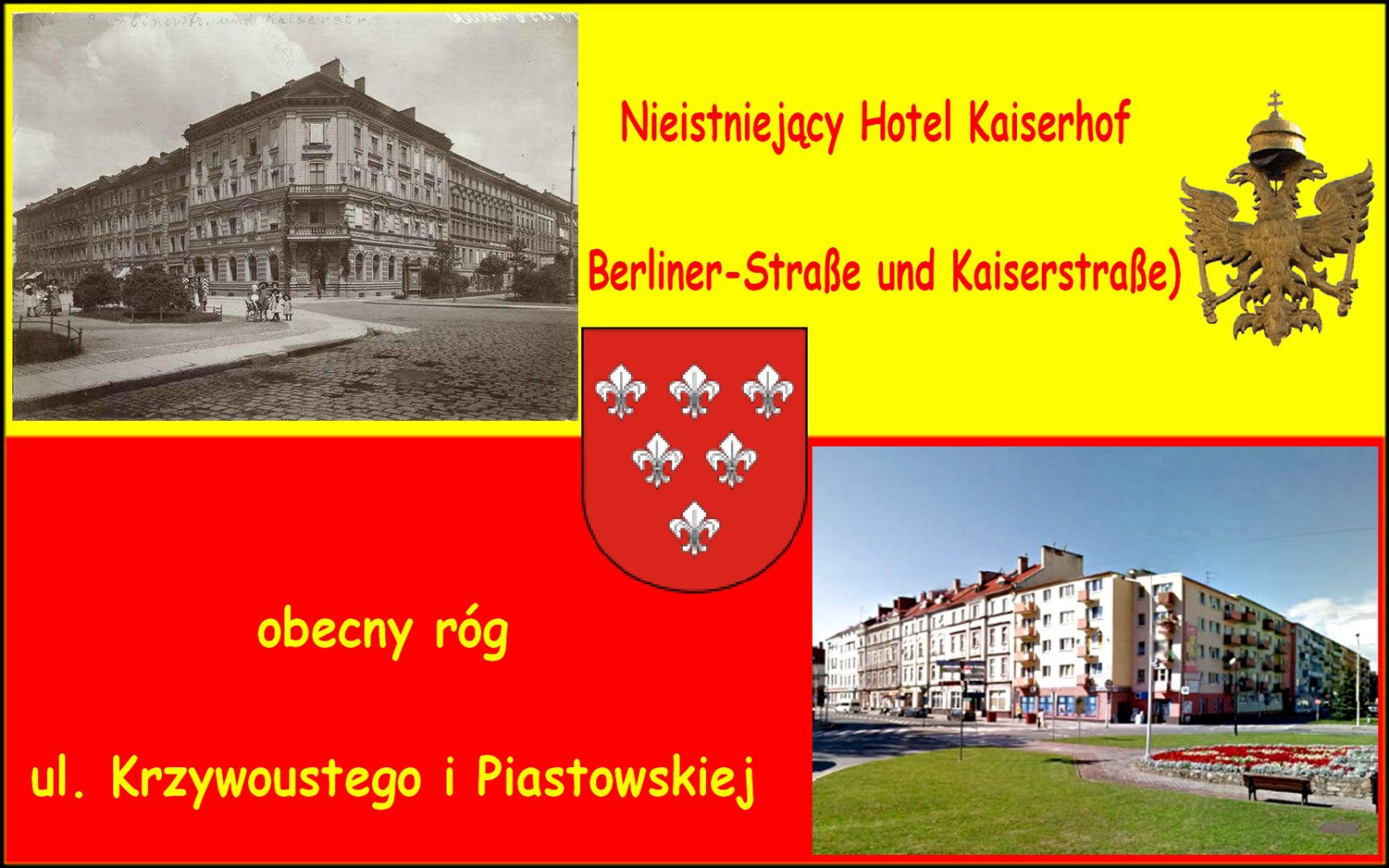 ul. Krzywoustego ... - Nysa Neisse - Nieistniejacy Hotel Kaikserhof, obecnie rog ulic Krzywoustego i Piastowskiej.jpg