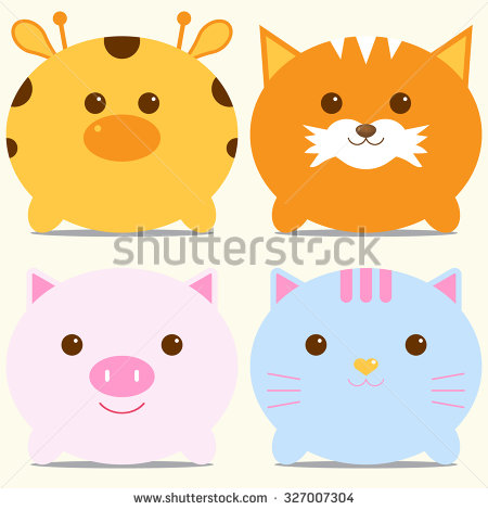 Zwierzaki - stock-vector-set-of-four-cute-round-animals-giraffe-fo...-and-cat-vector-illustration-for-menu-cards-327007304.jpg