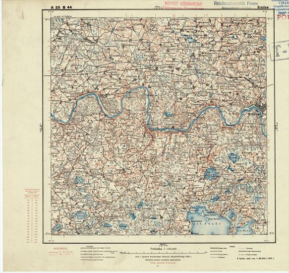 Mapa taktyczna Polski 1_100 000 - przedruki map zaborczych w cięciu rosyjskim - A25_B44_Kraslaw_1923_300dpi.jpg