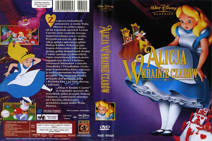 Pełnometrażowe filmy animowane Walta Disneya hasło waltdisney - Alicja w Krainie Czarów DVD PL.jpg