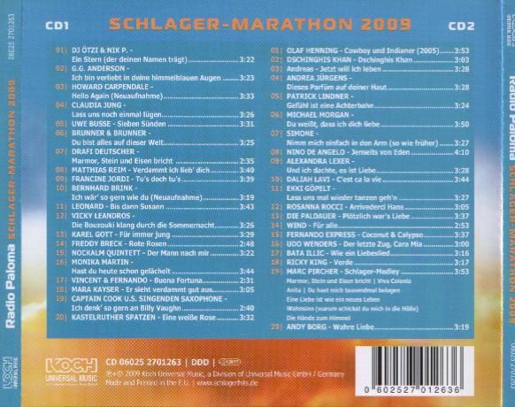 CD1 - Radio Paloma - Schlager-Marathon Back 2009.JPG