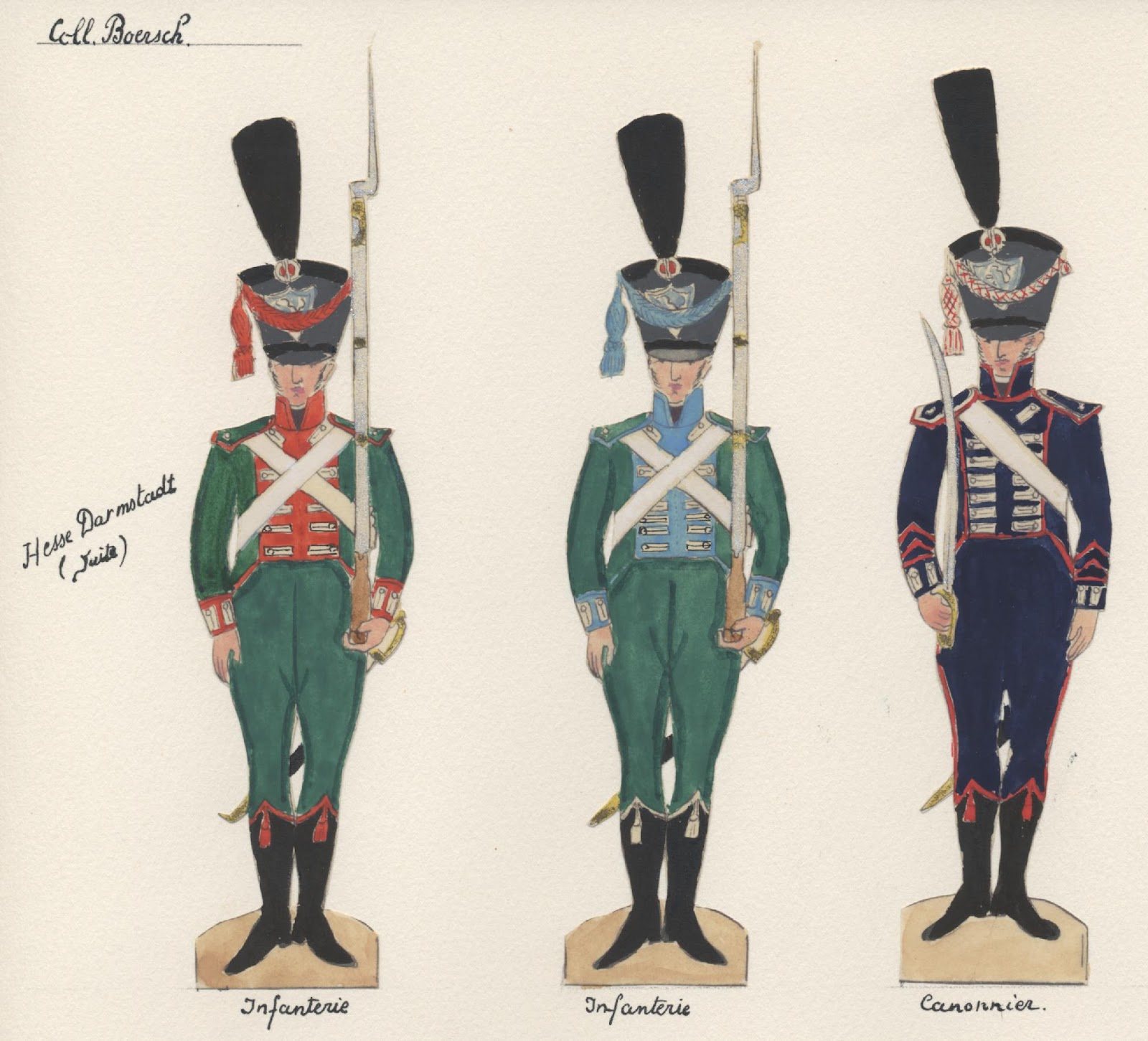 Fichier Carl - Confederation du Rhin Hesse-Darmstadt Infanterie et Artillerie 1809 Boersch.jpg
