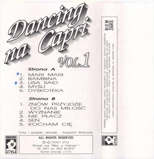 Dancing Na Capri Vol.12 - Dancing Na Capri Vol.1 Tył.JPG