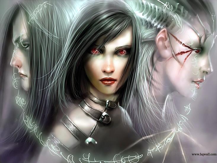 Diabelskie  Goth, Gothic - Tapetki - Goth Cyber Goth Fantasy Dziewczyny CGI - Chomik - Motoko..Kusanagi 73.jpg