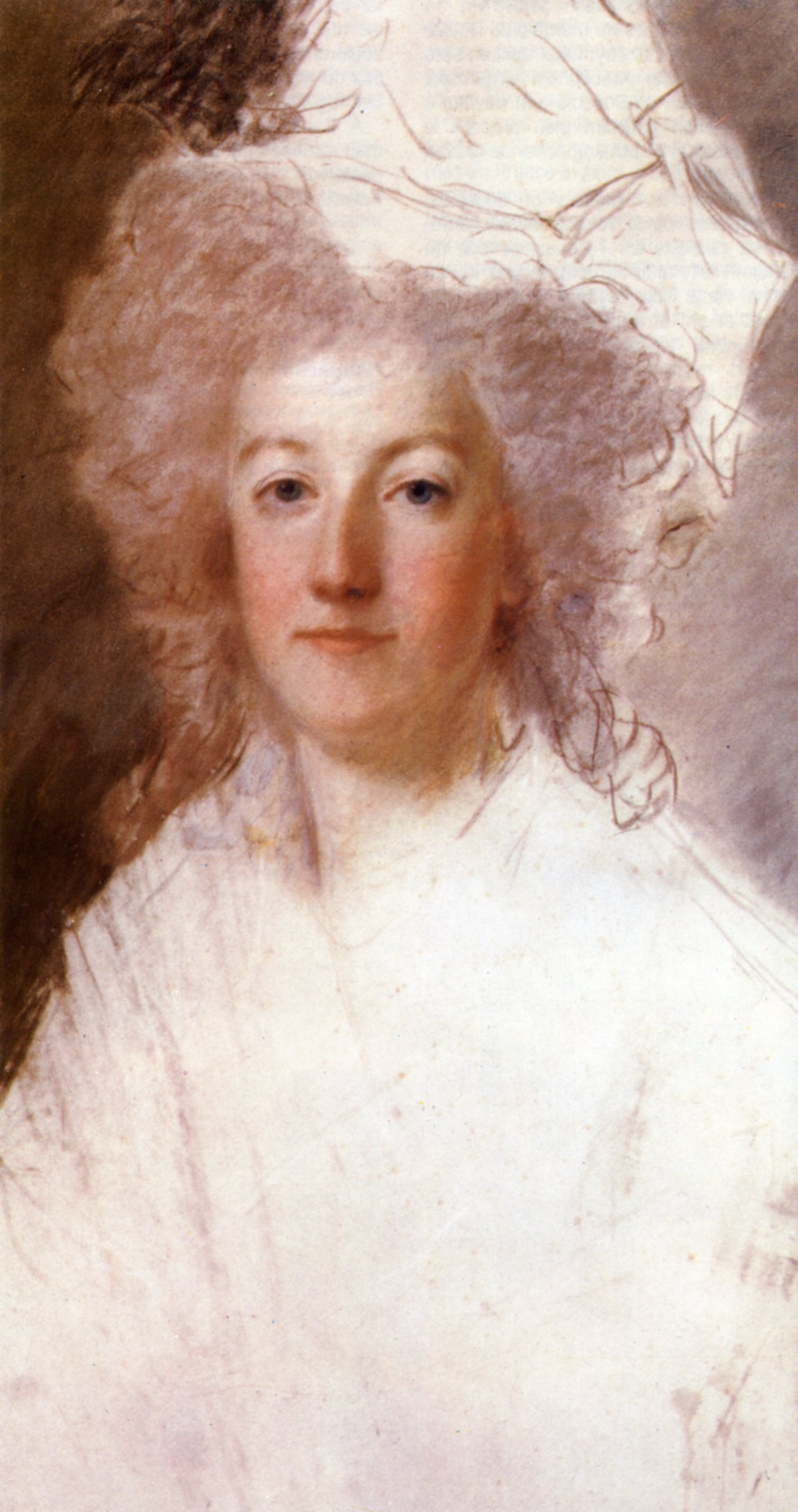 Iconographie De L... - 1791 Marie Antoinette Portrait inacheve au pastel  par A. Kucharski.jpg