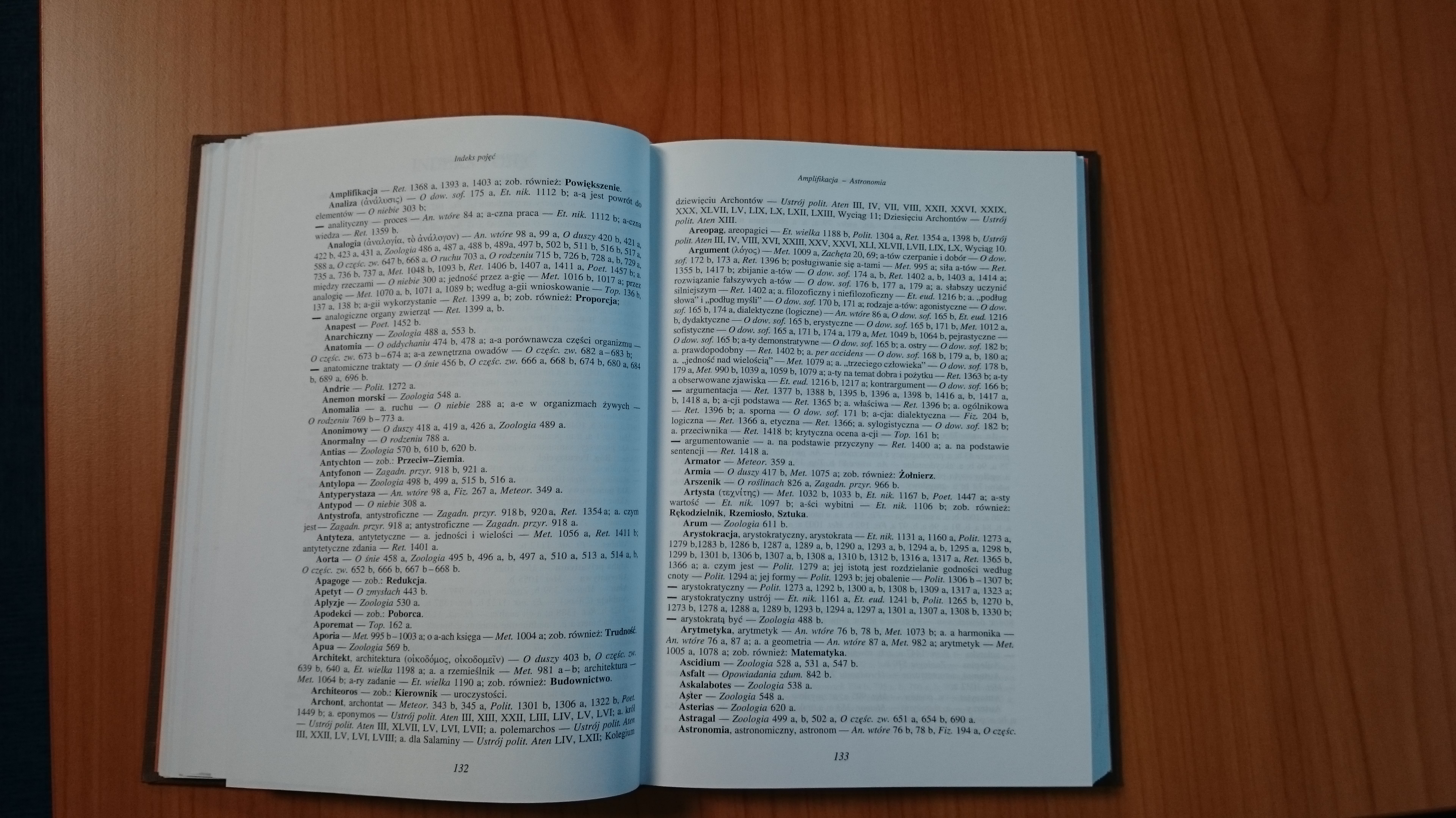 Arystoteles - Dzieła wszystkie VII słownik terminów arystotelesowych oraz indeks - Arysto VII 66.JPG