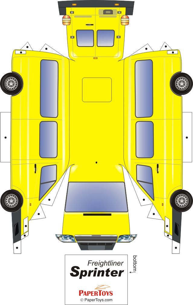 wycinanki auta - sprinter-yellow.jpg