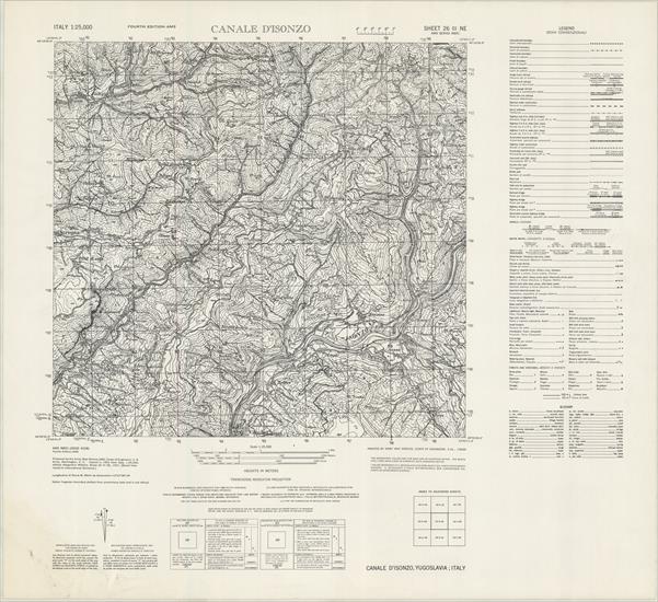 mapy 12 kompanii 2 korpusu polskiego we włoszech - AMS_M891_GSGS_4228_26_III_NE_CANALE_DISONZO_4th_ed_3.1952.jpg