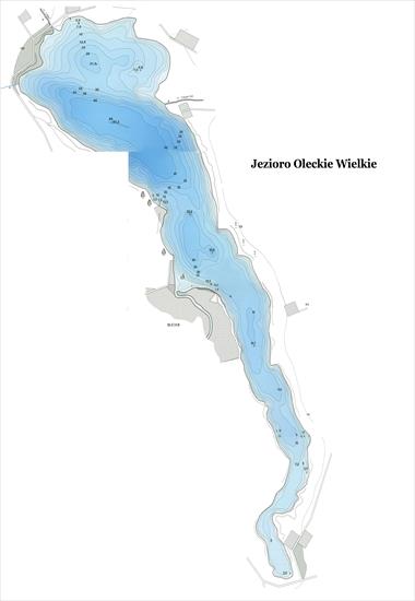 Mapy batymetryczne Pojezierze Ełckie - Jezioro Oleckie Wielkie1.jpg