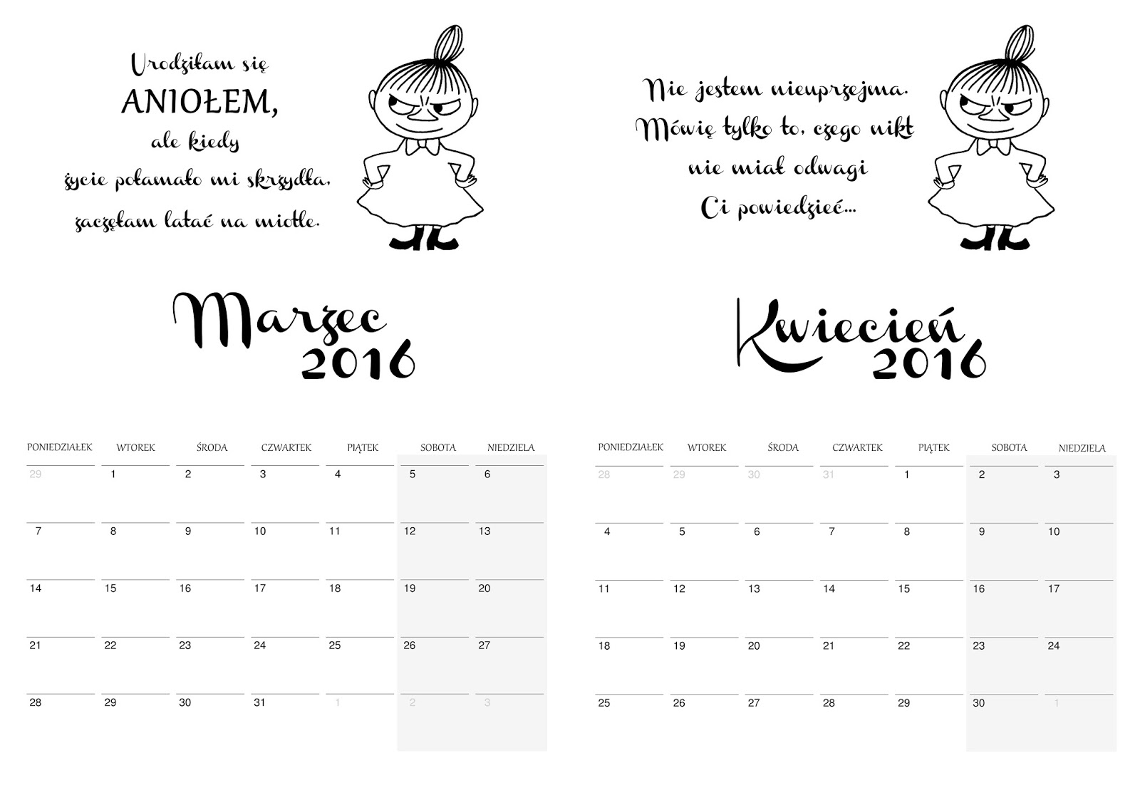 2016 - kalendarz 2016 do druku mała mi rozaneczka marzec 2016-horz.jpg