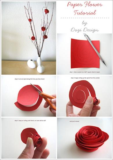 pomysły wyszukane różne - zrób to sam - czerwona róża z papieru.jpg