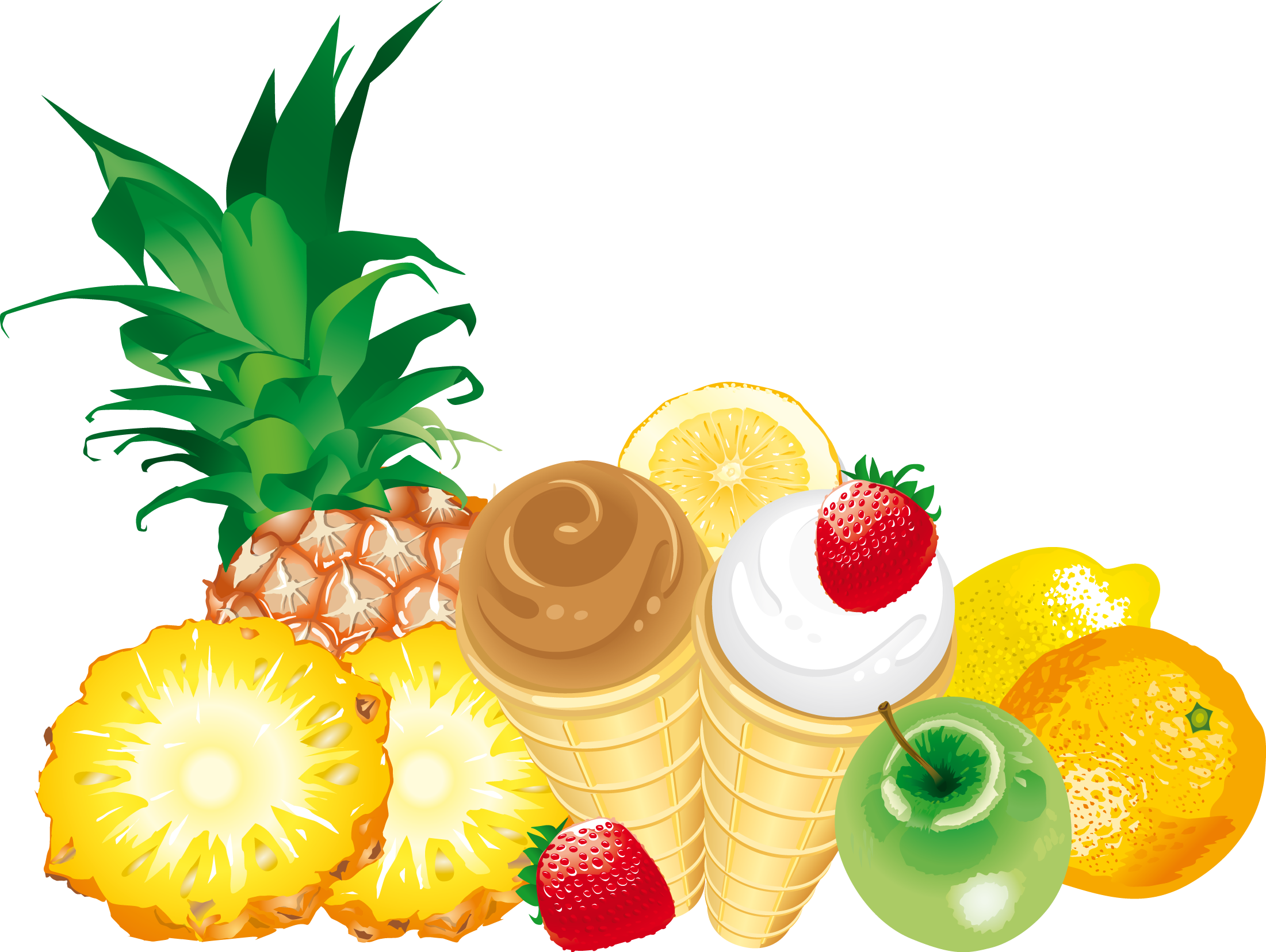 Repack Vectores Gfxcoorpinc collection - Desserts - Fruits And Ice-Cream Convertido.png