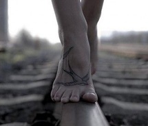Tattos - feet,railway,tattoo,walking-1b9b518c33f204f5ed524be887b88021_m.jpg