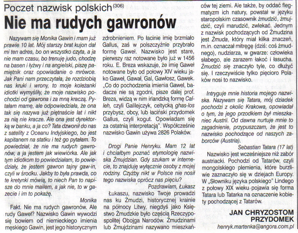 Imiona i nazwiska - 306 - Nie ma rudych gawronów.jpg