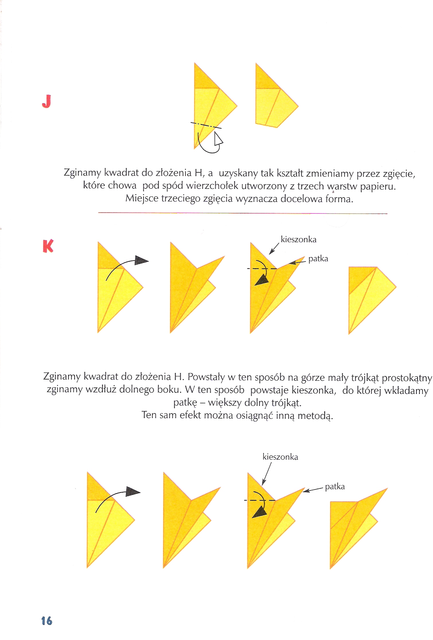 origami płaskie z kwadrata - sposoby zginania kwadratów w origami askie z zkwadratów 4.jpg