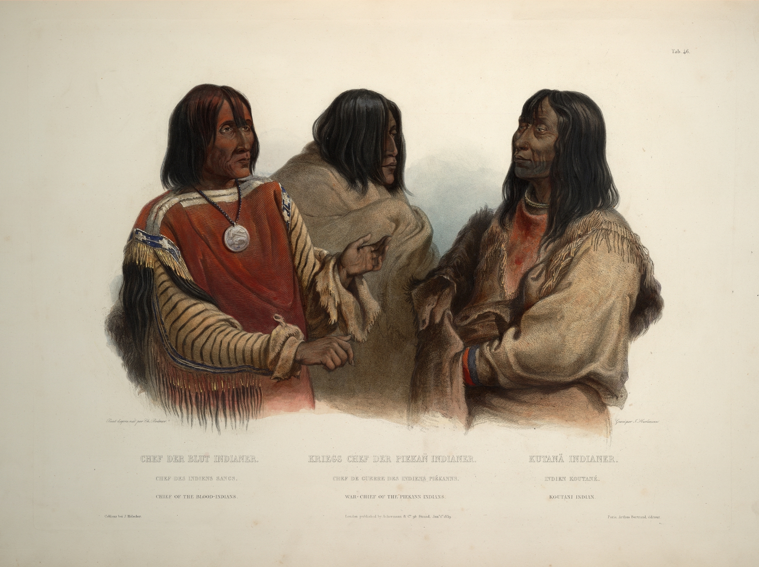 1809-1893 Karl Bo... - 1839 Karl Bodmer 79 - Chief Of The Blood-Indians ... War Chief Of The Piekann Indians Koutani Indian.jpg