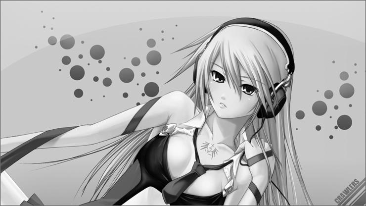 Tapety na ekran 1366x768 - anime-girl-listening-to-music.jpg