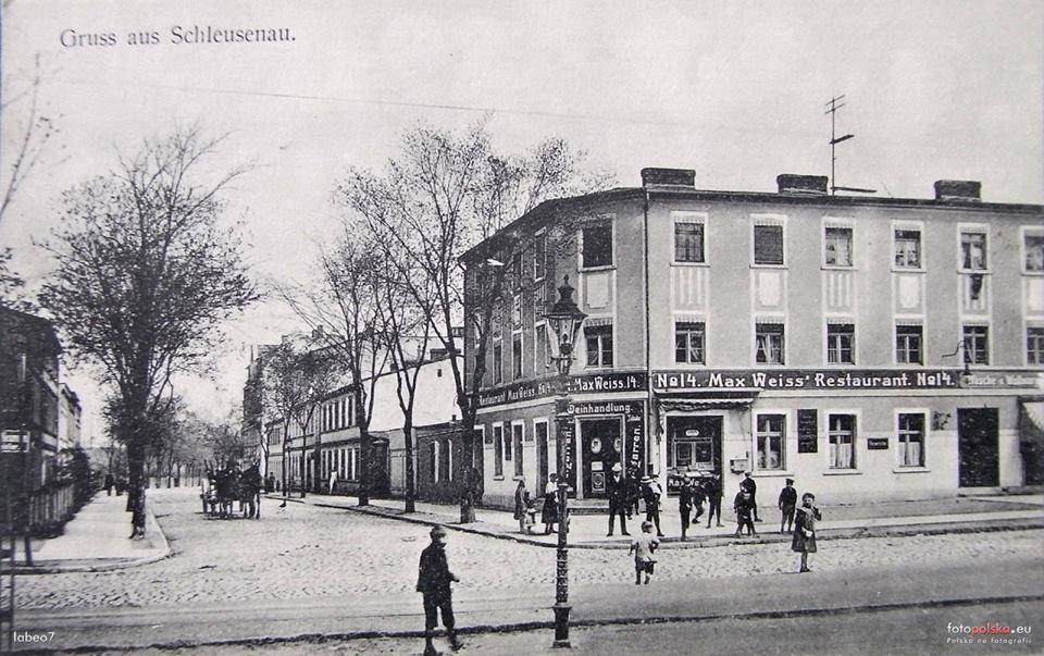 Bydgoszcz na starej fotografii - Okole, widok na restaurację Maxa Weissa.jpg